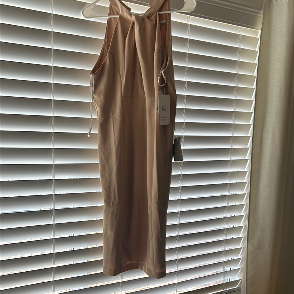Julia Jordan Beige Midi Dress
